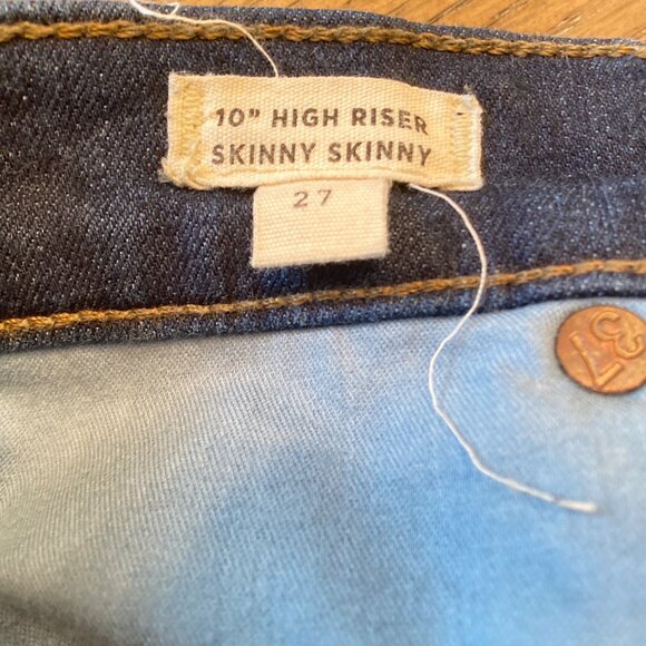 Madewell 10" High-Rise Skinny Jeans Hayes Wash, Size 27 - Picture 7 of 13
